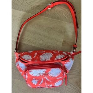 Kate Spade Floral Belt Bag Crossbody Neon Orange White Flower Fanny Pack